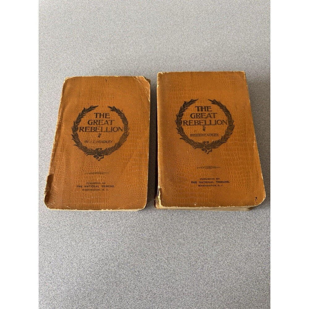1898 The Great Rebellion Civil War History J.T. Headley Volumes I & II Complete